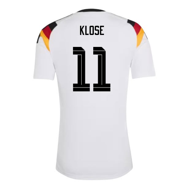 '26-'27 Germany Home Fan Jersey (Klose 11) Men's White Polyester Made By: Adidas