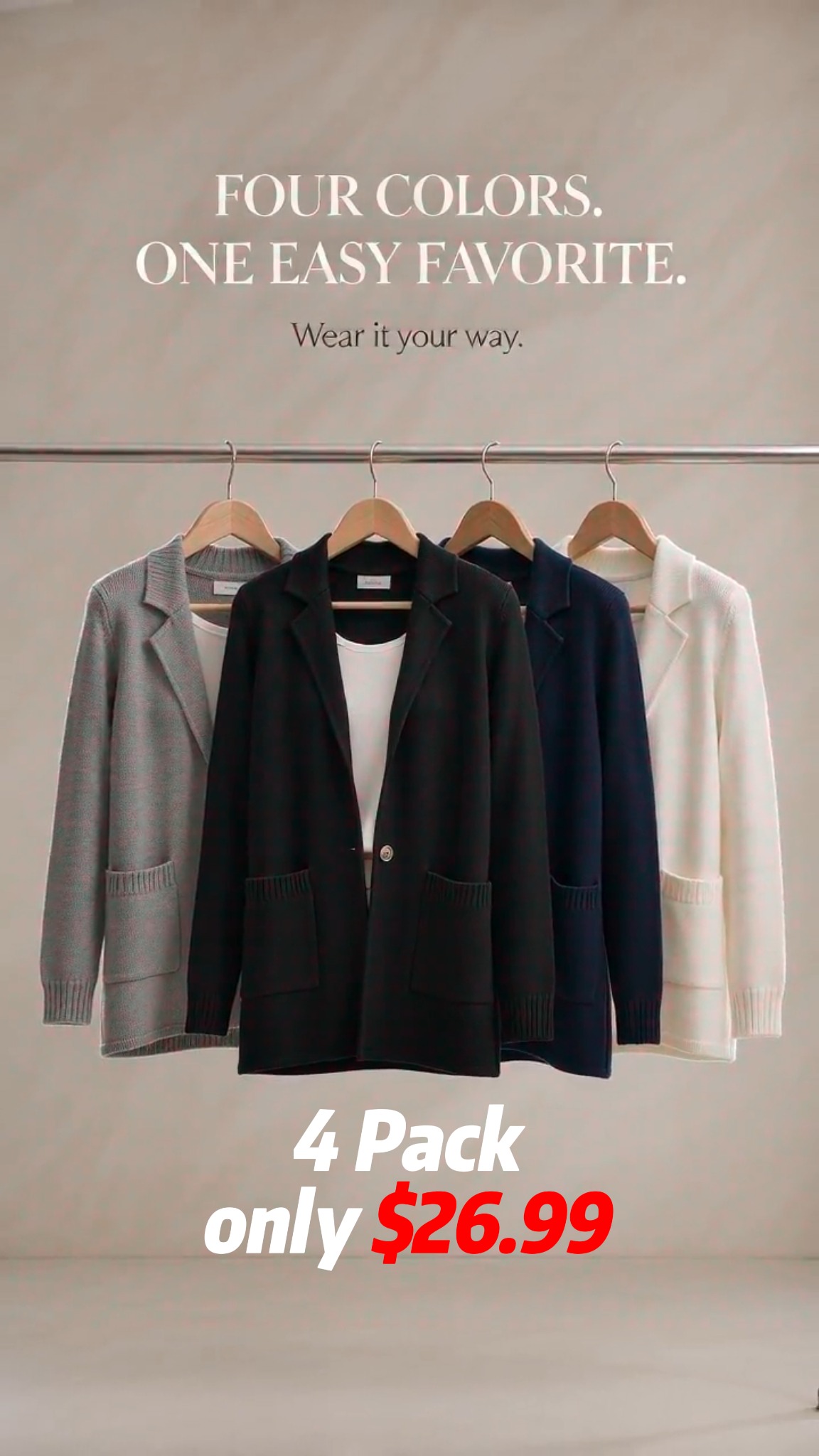 4 Cardigans for Just $26.99!