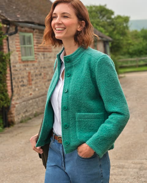 Funnel Neck Button Jacket £109