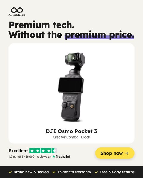 DJI Osmo Pocket 3 Creator Combo | A1 Tech Deals