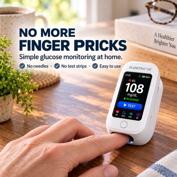 No More Finger Pricks — Simple At-Home Glucose Monitoring