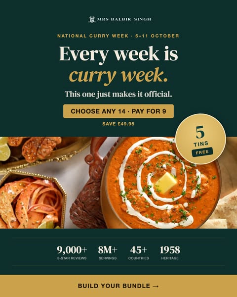 National Curry Week: pay for 9, get 14