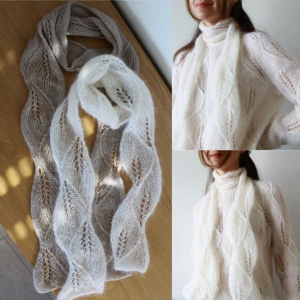 Lace Leaves, Easy Knit