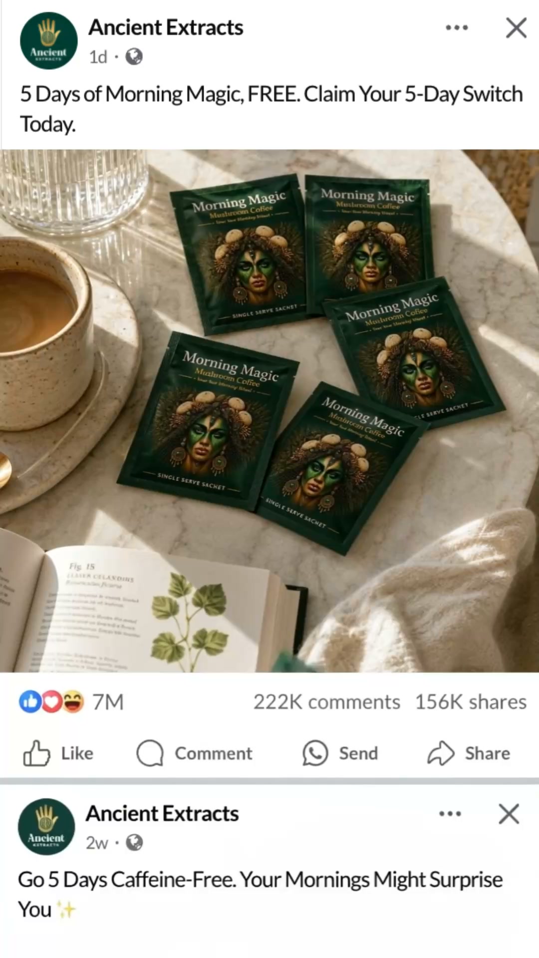 5 FREE Sachets. Just Cover Delivery.