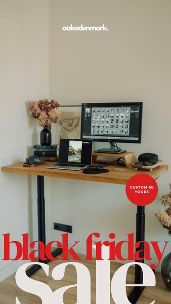 Black Friday · -30% Off Handcrafted Oak Desks