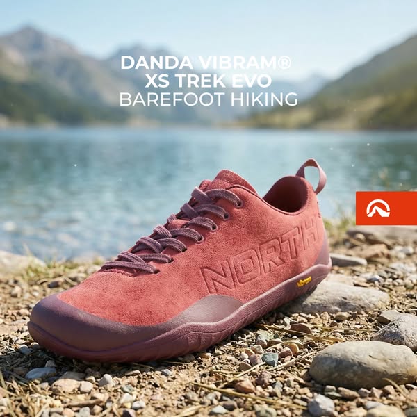 Barefoot hiking. Vibram XS Trek Evo.