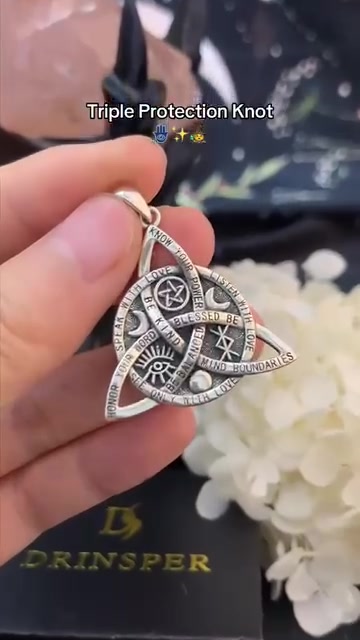Stainless Steel Triple Goddess Triquetra Necklace