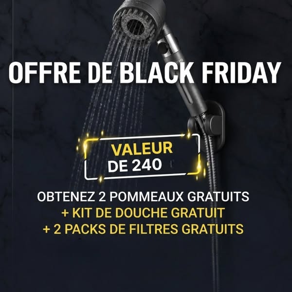 Votre douche mérite mieux que du calcaire et du chlore