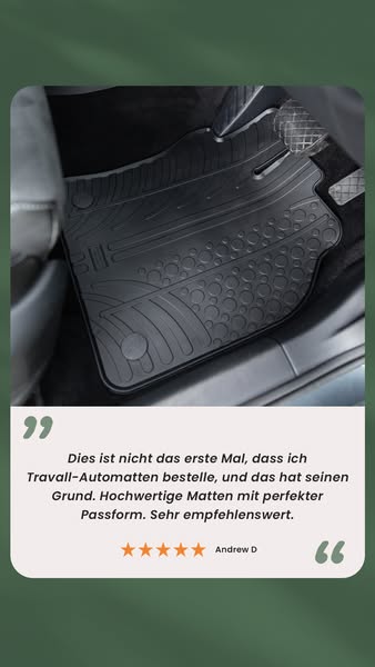 Schütz dein Auto mit Gummimatten