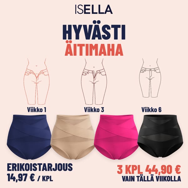 Litteä vatsa ensimmäisestä päivästä