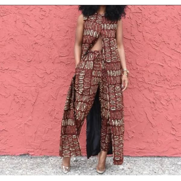 African Print Woman Kimono Palazzo