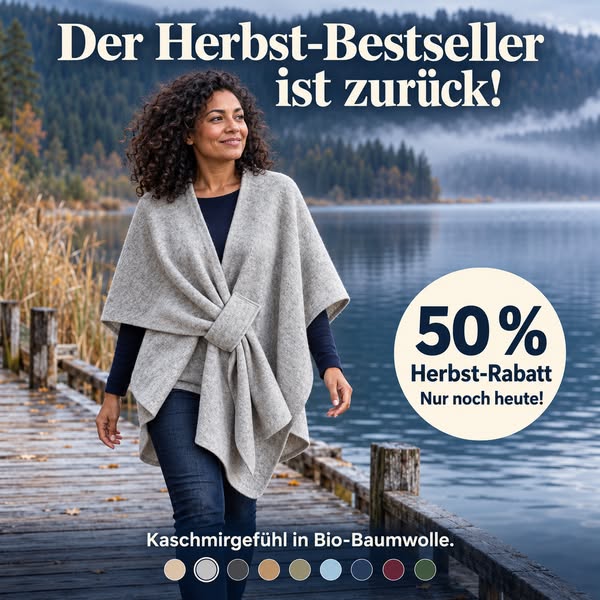 Weicher Poncho-Schal