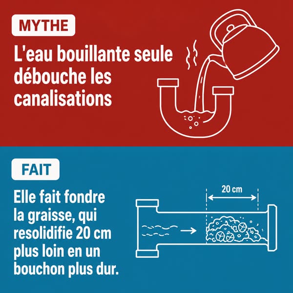 L'eau bouillante seule aggrave tout