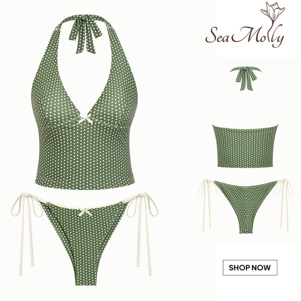 Polka dot tankini