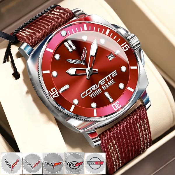 Corvette Custom Name Elegant Design Watch