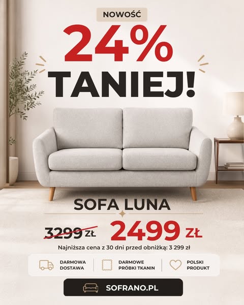SOFA LUNA – teraz 24% taniej