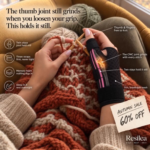 Thumb Stabilizer + Twin Support Stays – Soft Support, Fingers Free | Resilea