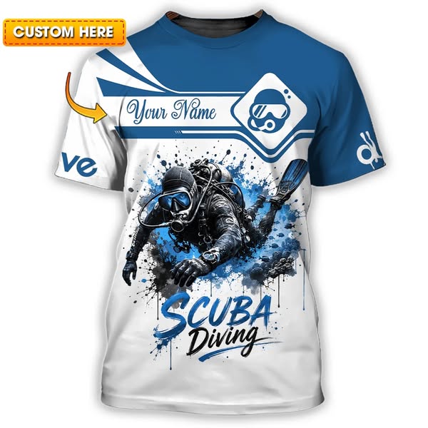 Scuba Diving's Perfect Shirts Custom Name for You!