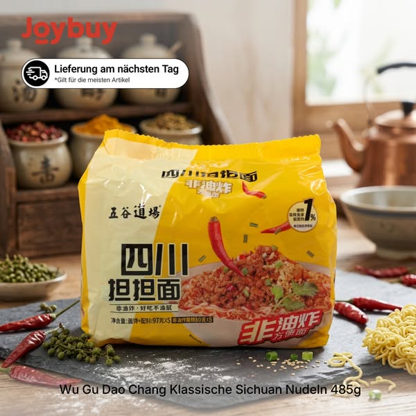 €4.39|Wu Gu Dao Chang Classic Sichuan Dan Dan Noodles, Spicy Instant Noodle Pack, 5 Meal Servings, Authentic Chinese Flavor