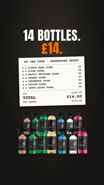 14 bottles. £14