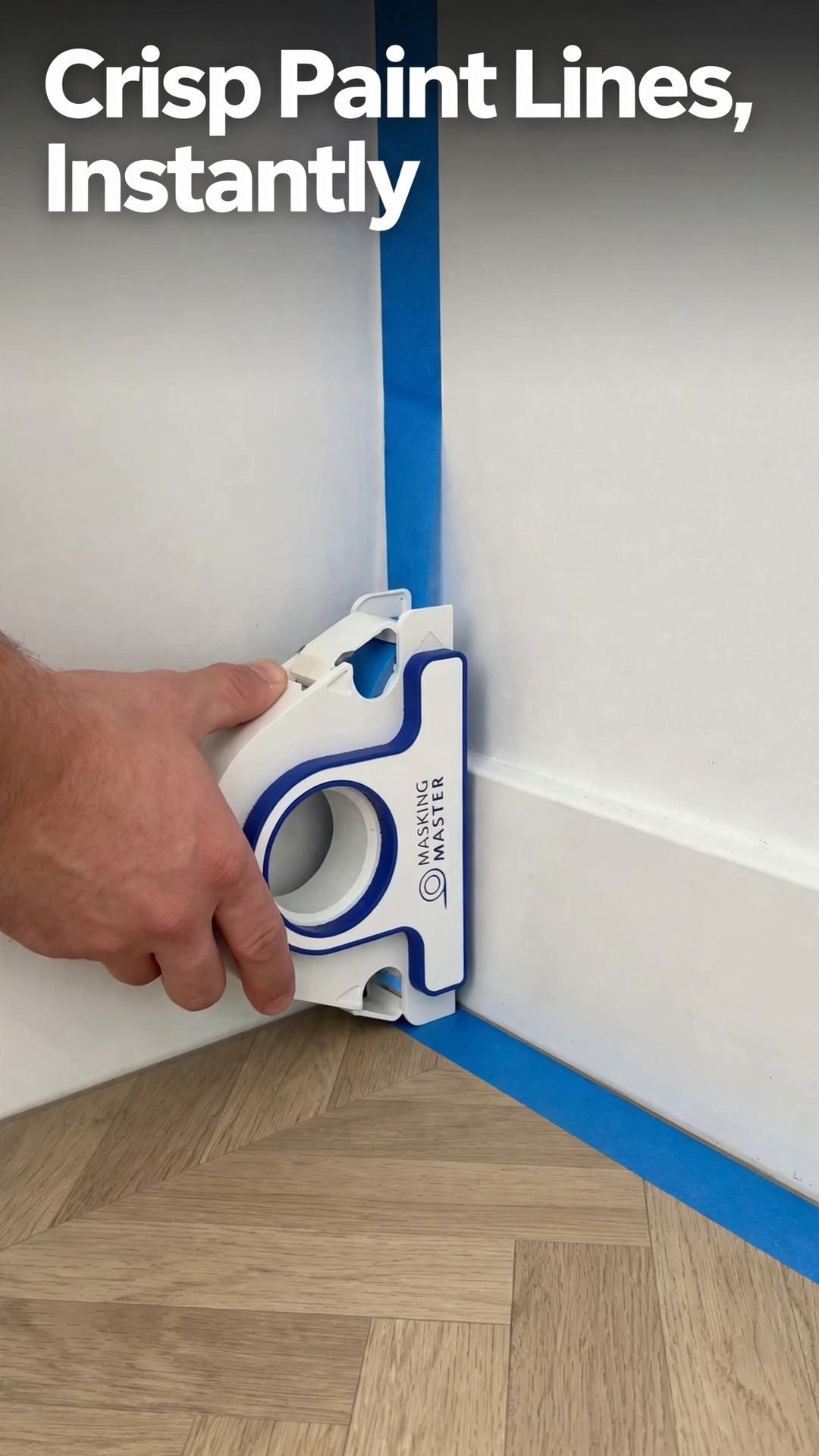 Handheld Painter's Tape Applicator with Built-In Cutter