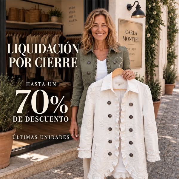 Cierre de tienda: chaqueta blanca -70%