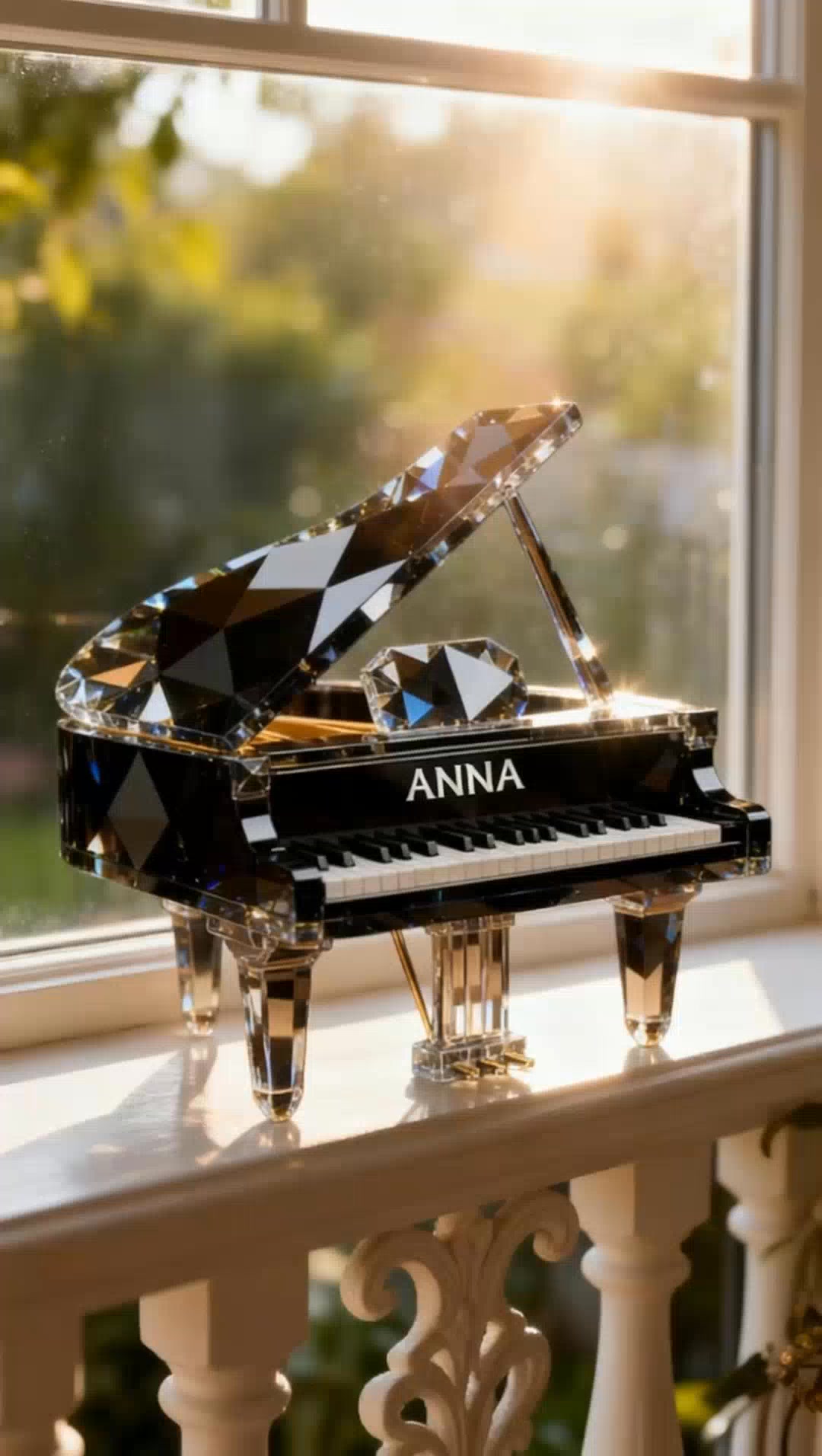 Customized Piano Crystal Effect Acrylic Plaque