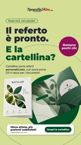 Cartelline porta referti per il tuo centro