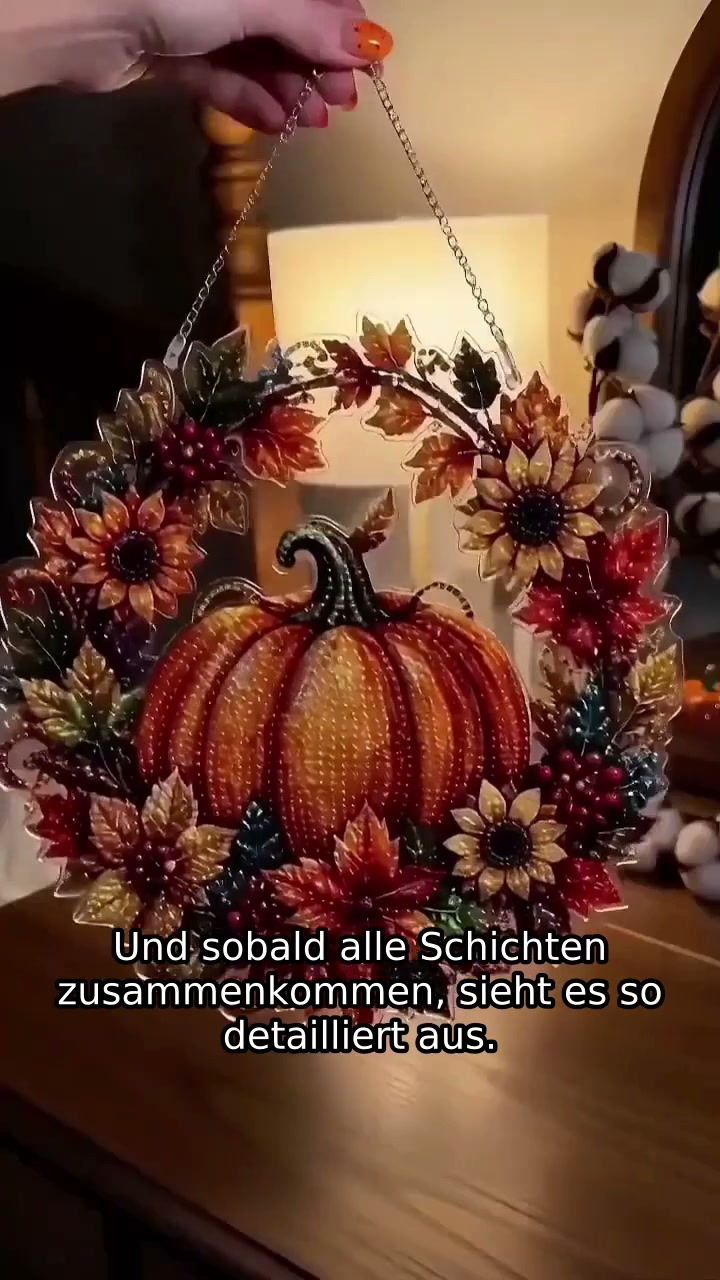 DIY Diamantkunst-Weihnachtsanhänger mit Katzenmotiv