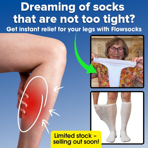 Tired of swollen, aching legs? FlowSocks™ offers the perfect solution with ease! 4.8/5