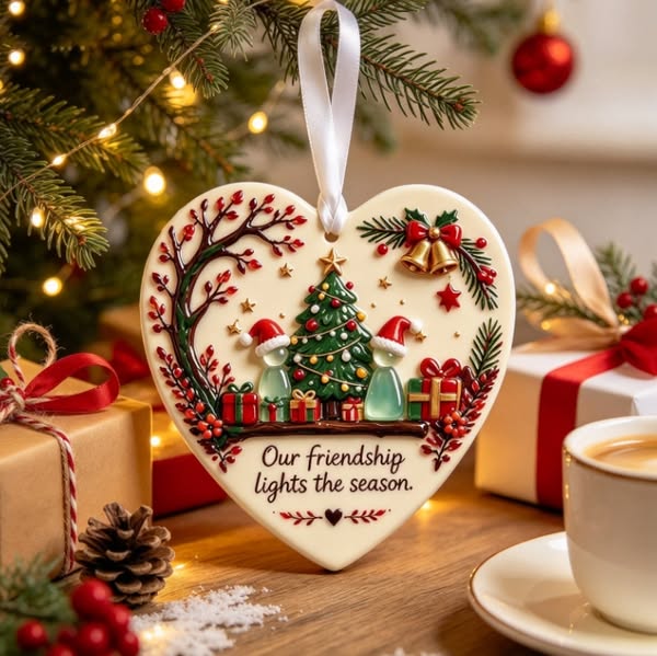 Friendship Heart Christmas Ornament