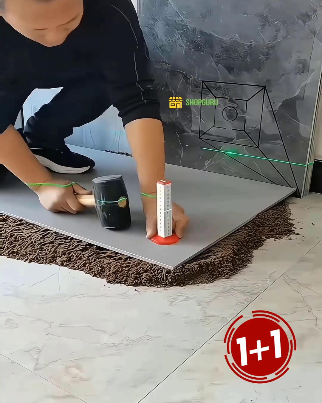 ΠΡΟΣΦΟΡΑ 1+1TileMaster™ - Χάρακας για Ευθυγράμμιση και Επιπέδωση Πλακιδίων