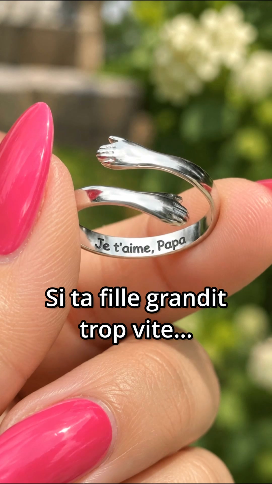 Bague câlin « Je t’aime, Papa »