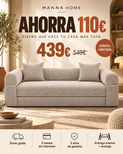 OFERTA LIMITADA · 439 € + ENVÍO GRATIS