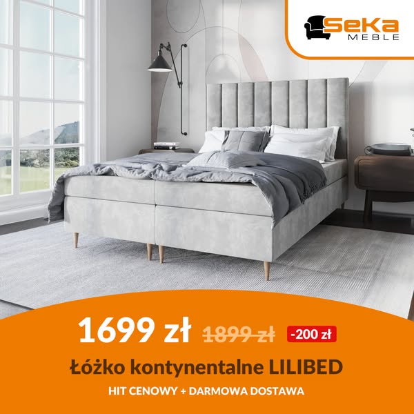 Łóżko kontynentalne Lilibed tylko za 1699 zł - HIT CENOWY