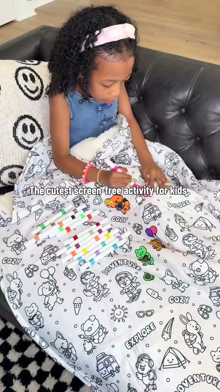 DIY Coloring Blanket Kit – Soft, Washable, Creative‑Fun