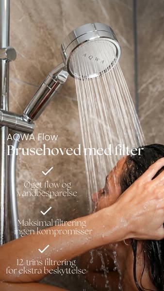 Prøv AQWA Flow brusehoved med filter