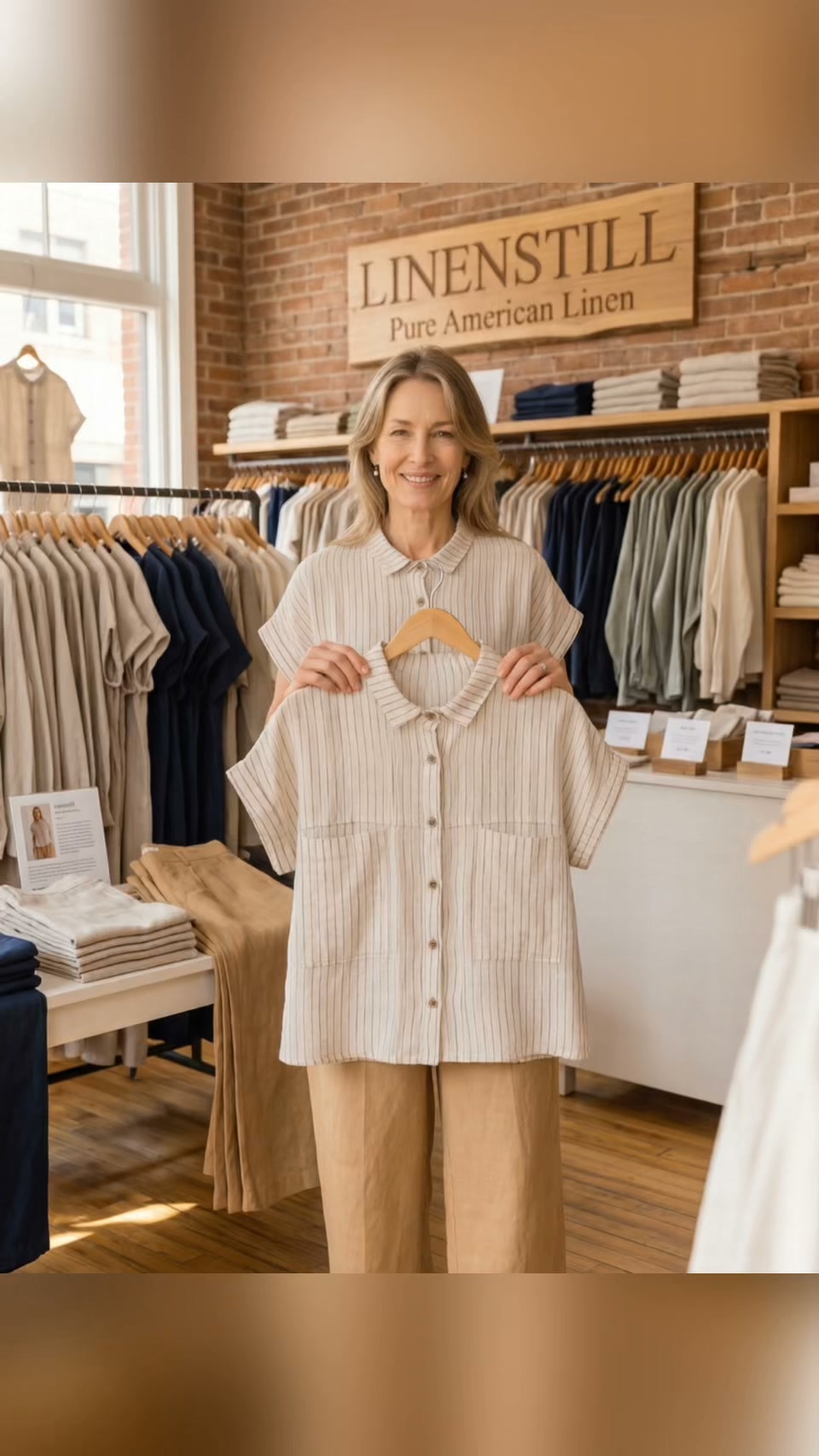 100% European Linen. The Blouse You'll Wear On Repeat.