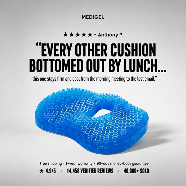 Tailbone relief for seniors.