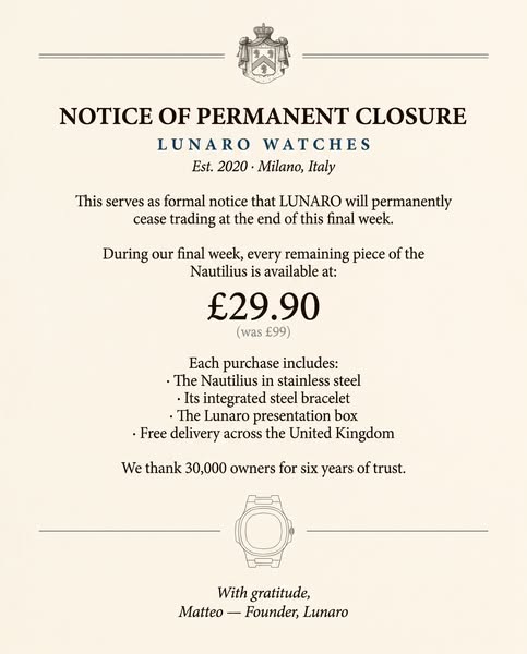 The workshop is shutting