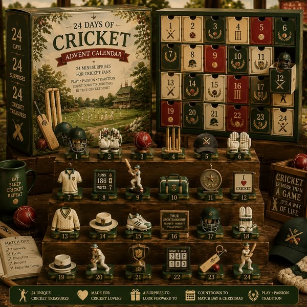 CHRISTMAS KICKOFF 49% OFF - 2026 Days of Cricket Blind Box - 24-Day Fe