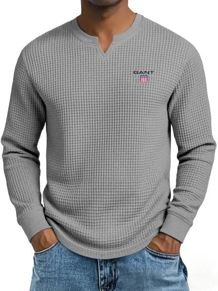 Textured Waffle-Knit Jersey
