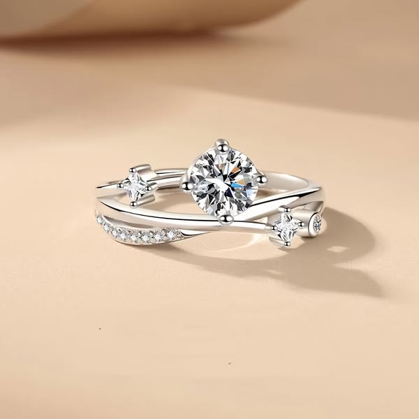 Celestial Spark Adjustable Ring