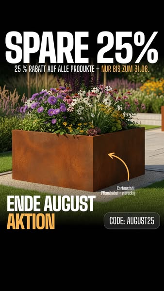 25% Rabatt sichern mit AUGUST25