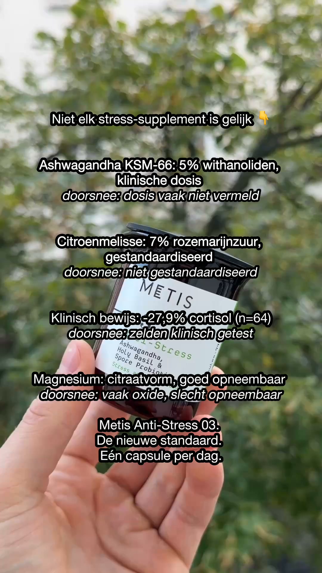 Waarom werkt je stress-supplement niet? De dosis.