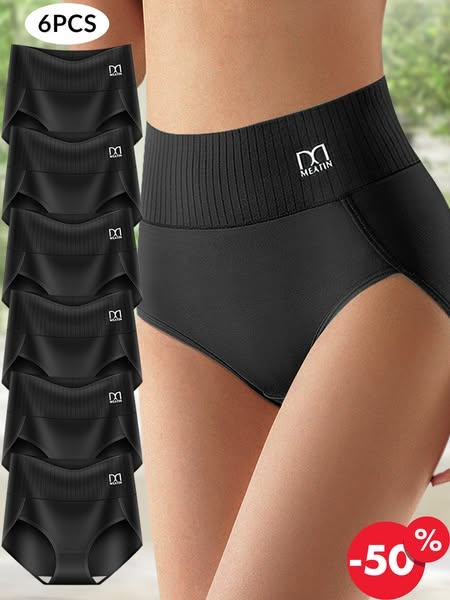 Mageform | 6-pack Andas & Bekväma Höga Midjetrosor med Magstöd