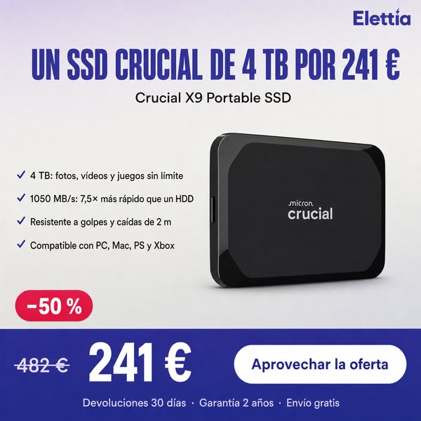 4 TB a mitad de precio