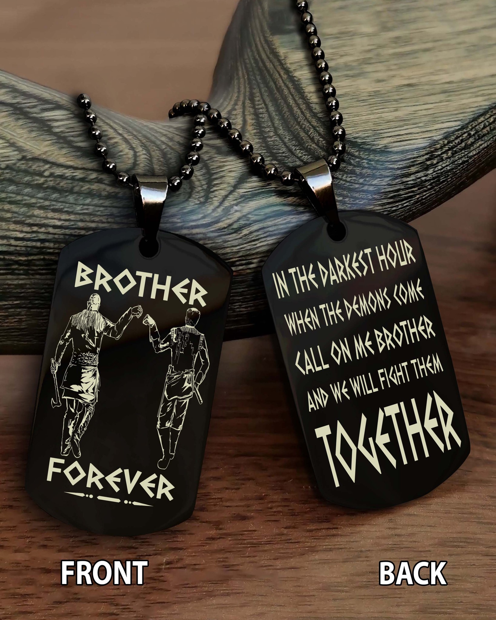 Vikings dog tag for Brothers