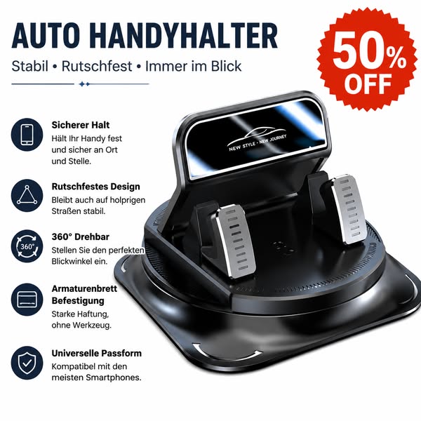 Nachrichten - Autohalterung für Handys mit 360°-Drehung