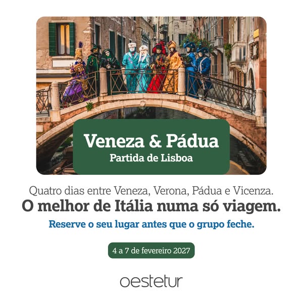 Em fevereiro, o Carnaval de Veneza não passa só na televisão. Passa à sua frente.
